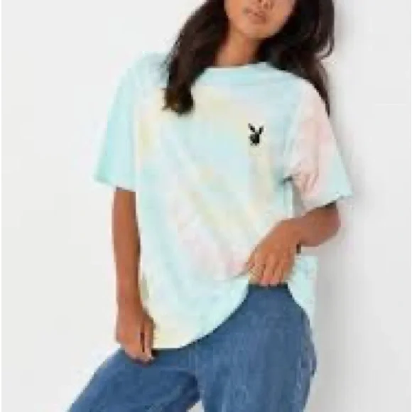 PLAYBOY TIE DYE OVERSIZED T-SHIRT
DRESS
MULTI - Picture 1 of 4